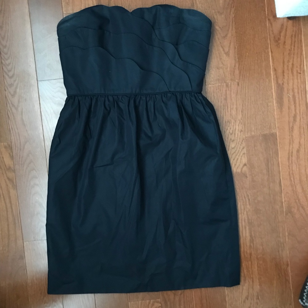 Jcrew scalloped strapless dress